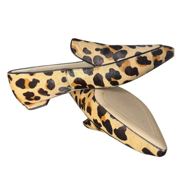 Cole Haan Leopard Print Loafers Pointed Toe Flats Size 9.5 Luxury Design - Picture 4 of 5